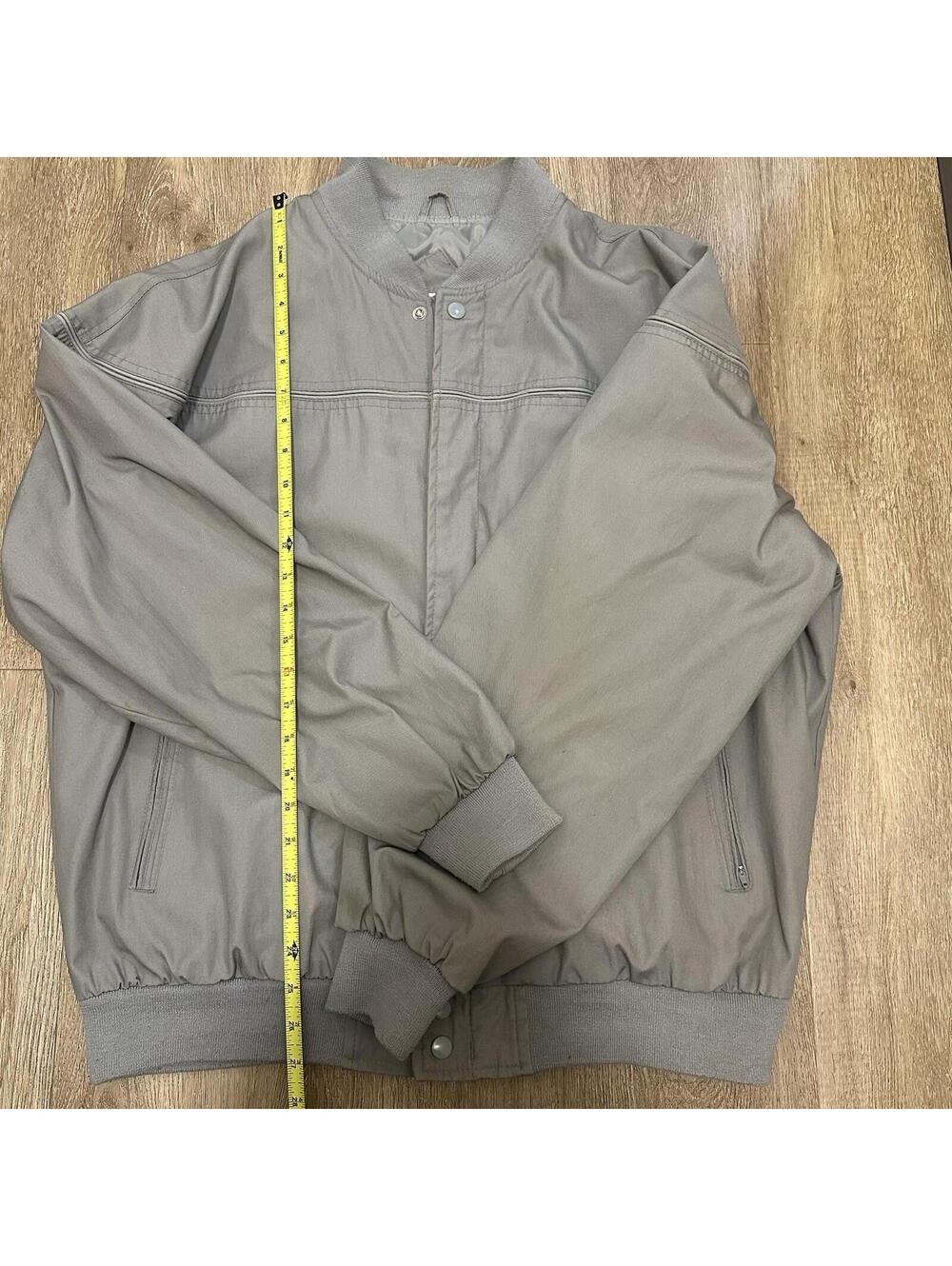 Arnold Palmer Vintage Golf Jacket Men’s Large Light Gray Bomber Made in Korea
